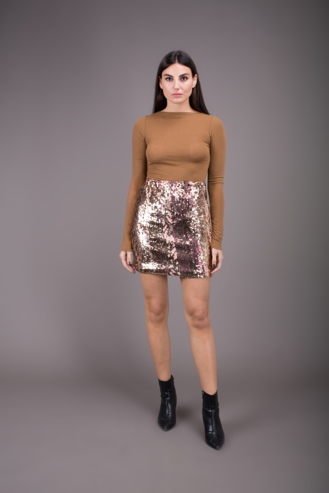 Minigonna paillettes clearance