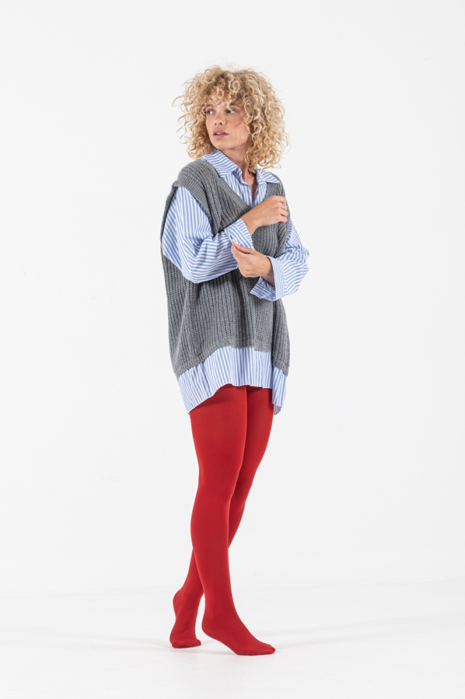 Maglia con finta camicia online